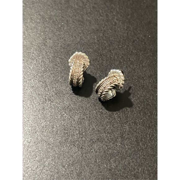 David Yurman Cable Classics Hoop Earrings with Diamonds silver - Picture 7 of 16